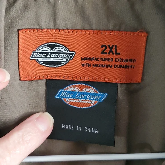 Blac Lacquer, green, work shirt, button down, collared, size 2X, with pockets - Picture 2 of 11